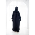 Fleece Hoodie Abaya-Black